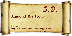 Sigmond Daniella névjegykártya